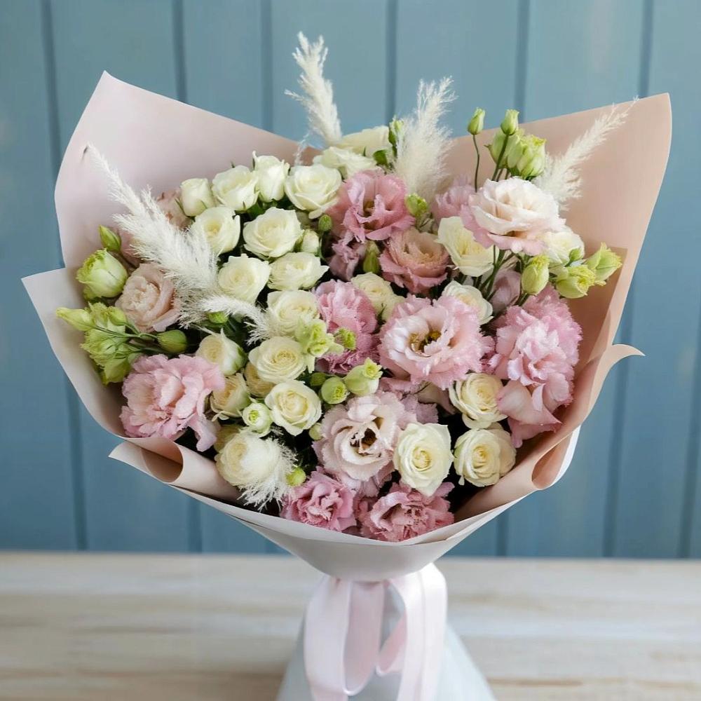 Букет цветов из: Альстромерии и Розы в Акатьево