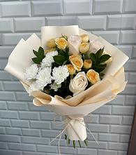 Букет цветов из:  Розы и Хризантемы #REPLACE_PRED# Акатьево