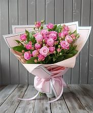 Букет Розовый кустик в Акатьево