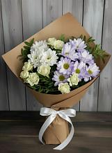 Букет цветов из:  Хризантемы и Розы в Акатьево