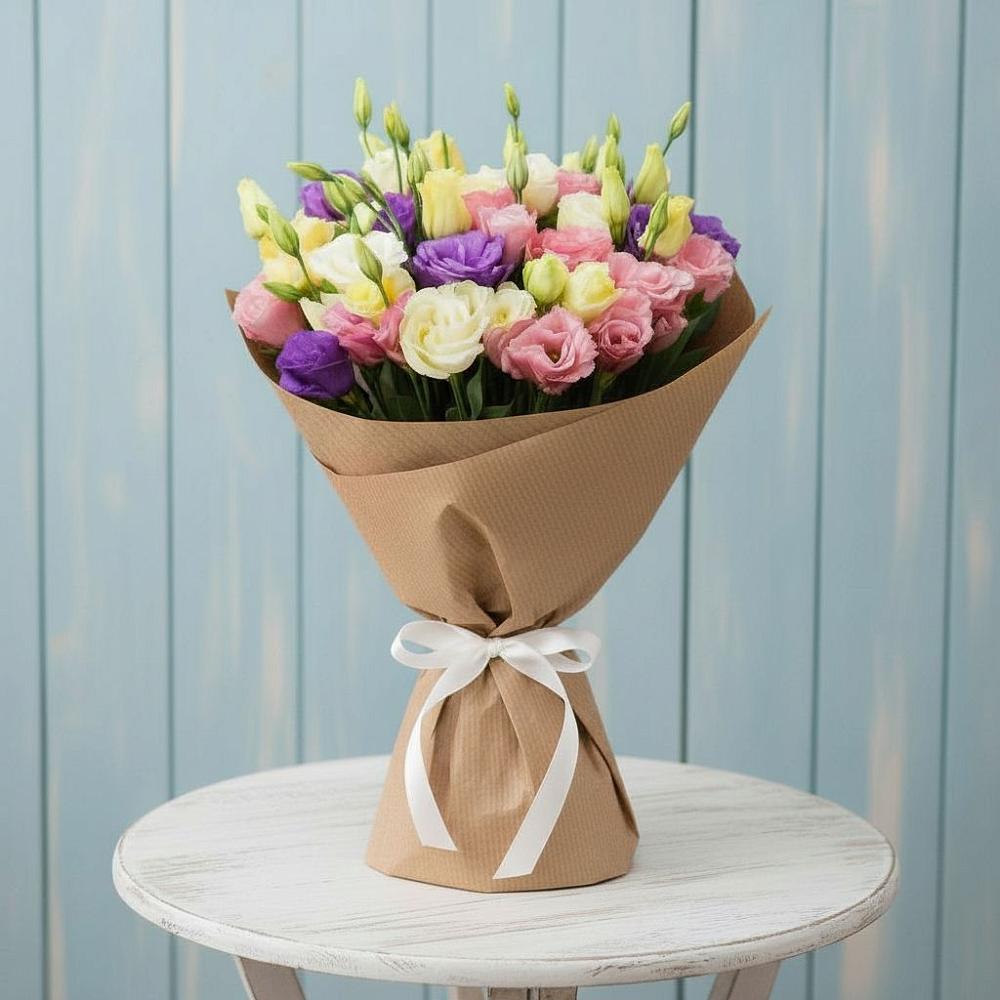 Букет цветов из: Лизиантусы в Акатьево