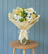 Букет цветов из:  Хризантемы и Розы #REPLACE_PRED# Акатьево