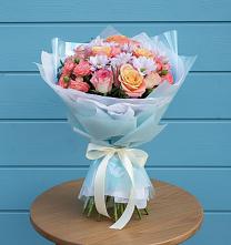 Букет цветов из:  Хризантемы и Розы в Акатьево