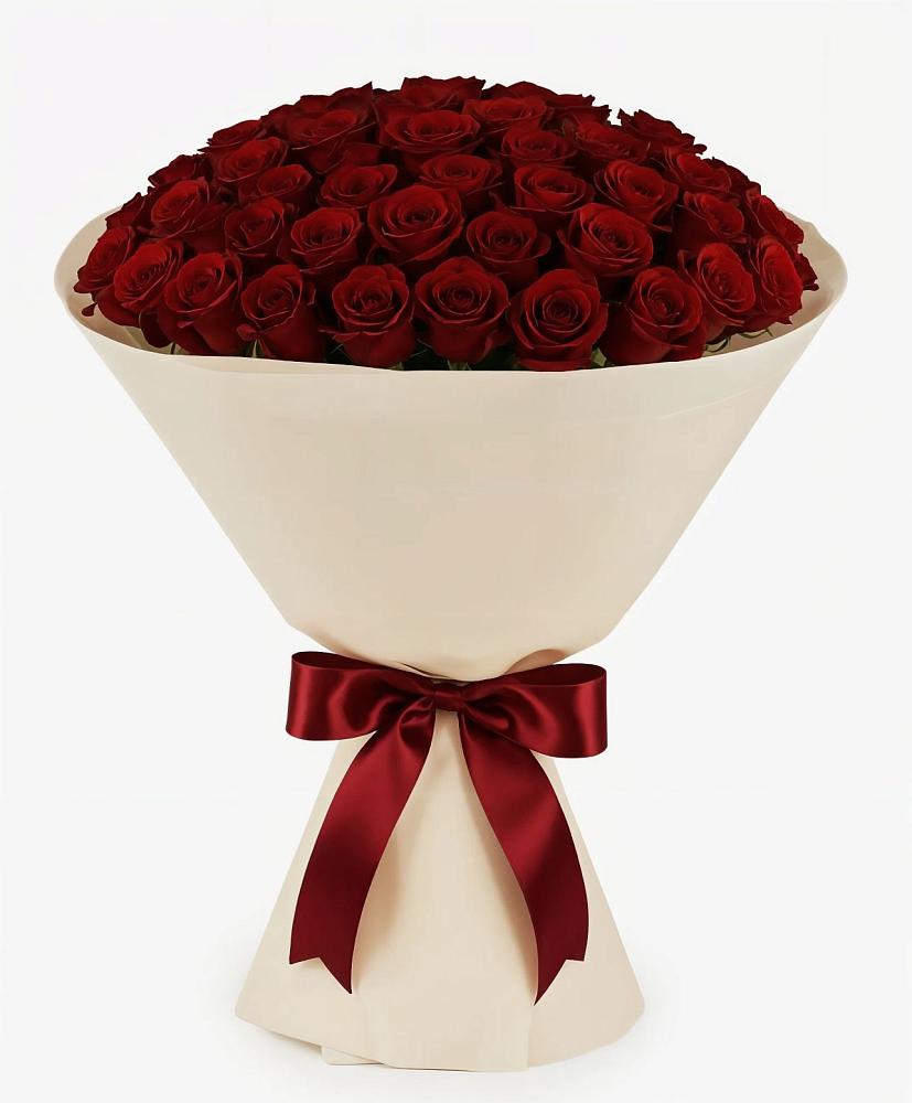 Букет 101 Бордовая роза Блэк Бакарра в Акатьево