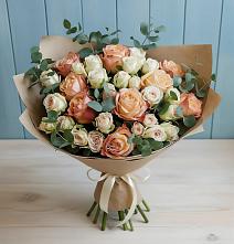 Букет цветов из:  Альстромерии и Розы #REPLACE_PRED# Акатьево
