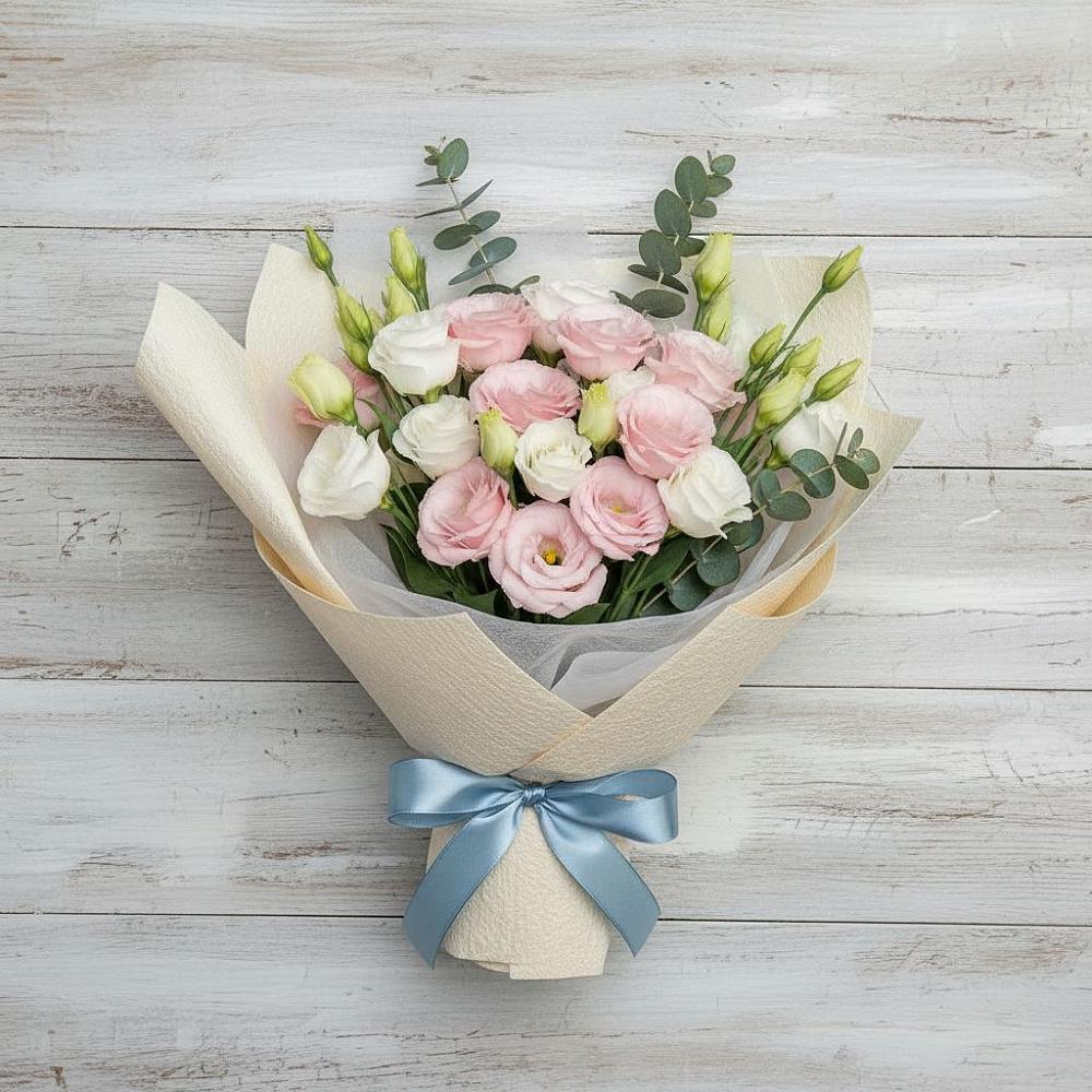 Букет цветов из: Лизиантусы в Акатьево